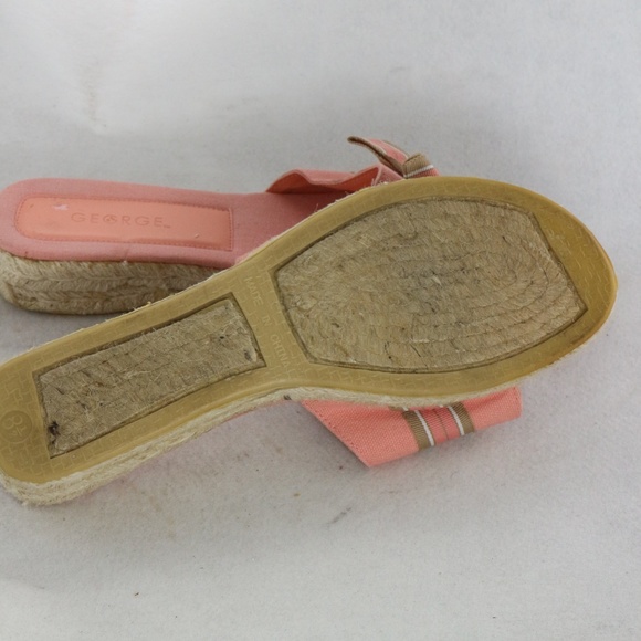 GEORGE Portofino Pink Bow Front Espadrilles Sz 8.5 US Women - Picture 8 of 8